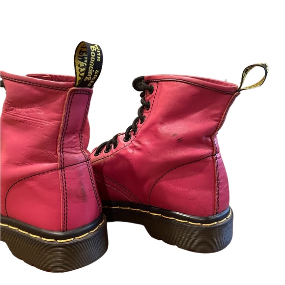 Dr. Matens 1460 Air Wair Fuschia Leather Boots Size 5 - Picture 6 of 9